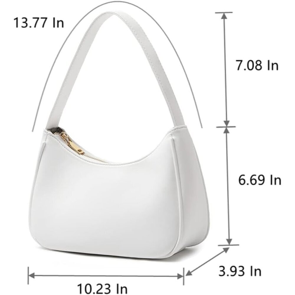 Shoulder Bags for Women, Cute Hobo Tote Handbag Mini Clutch Purse with Zipper Cl - Picture 3 of 7